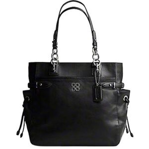 COACH 16430 BLACK COLETTE LEATHER TOTE 